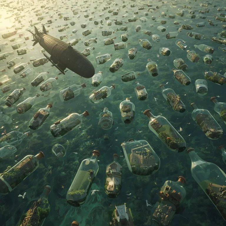 Ocean Made From Millions Of Floating Glass Bottles | ChatGPT photo editing prompts new — AI image prompt